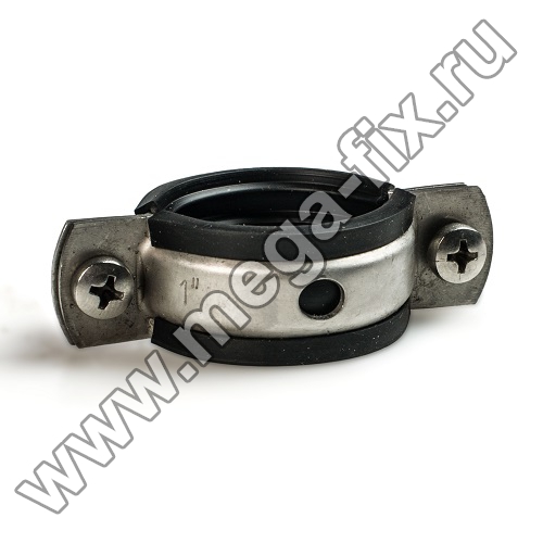 Хомут для труб нержавеющий с гайками 158-168 мм, 6