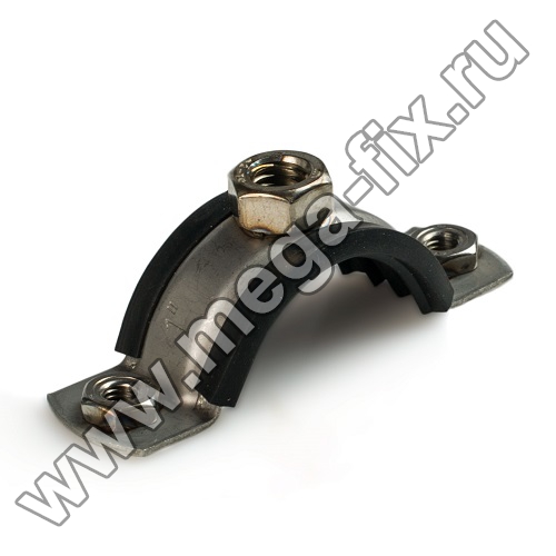 Хомут для труб нержавеющий с гайками 158-168 мм, 6